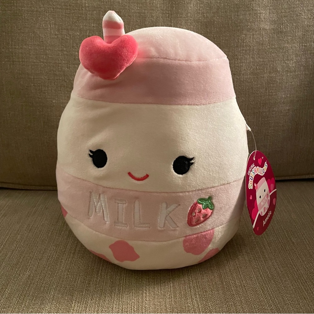 Squishmallows “Amelie” the Strawberry Milk plush